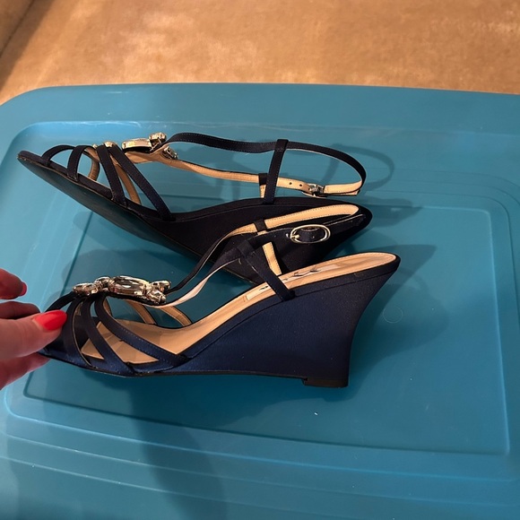 Nina Blue Heels with Sparkling Embellishments - Picture 5 of 7